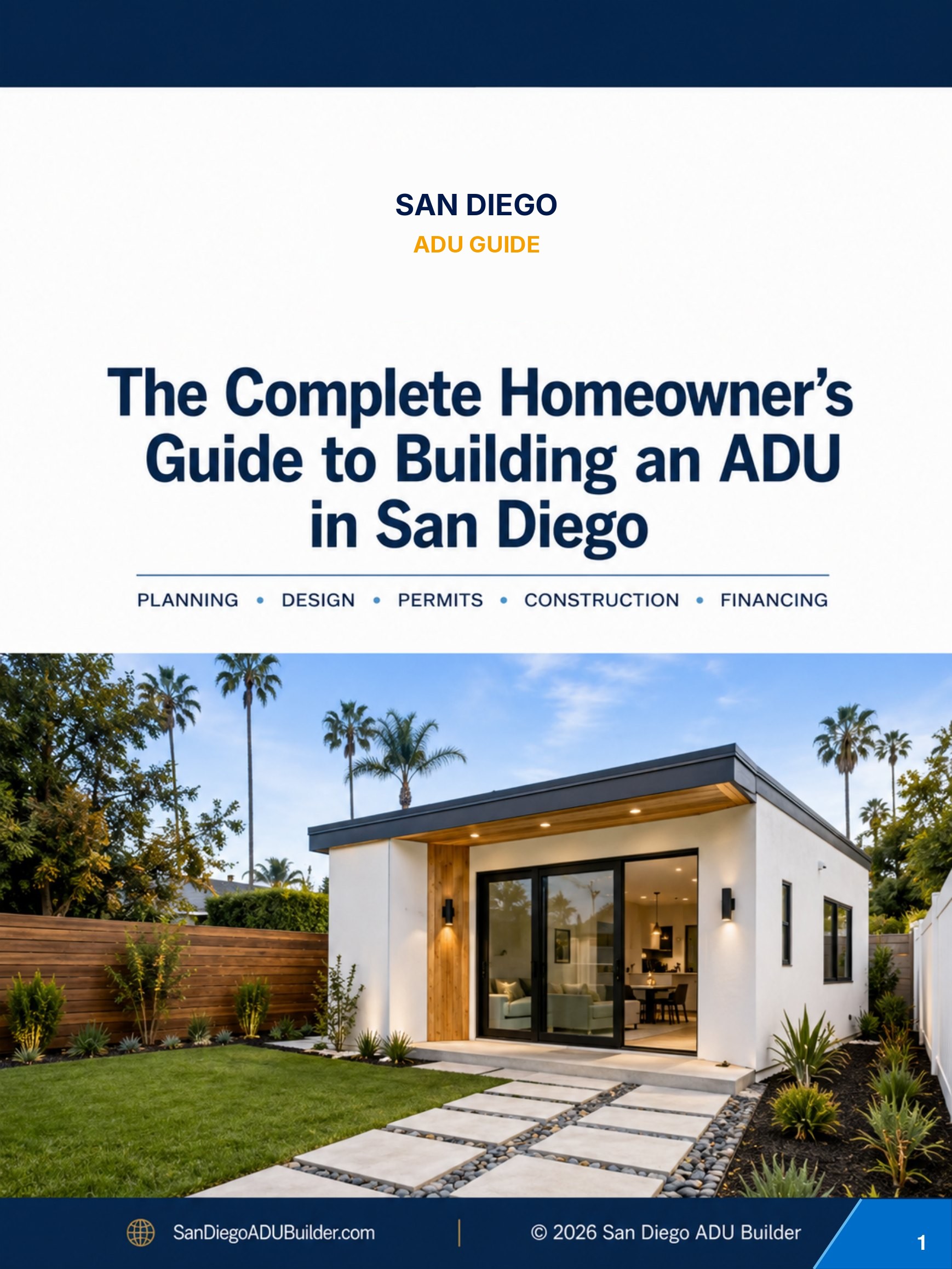 ADU handbook page 1, adapted from the County of San Diego