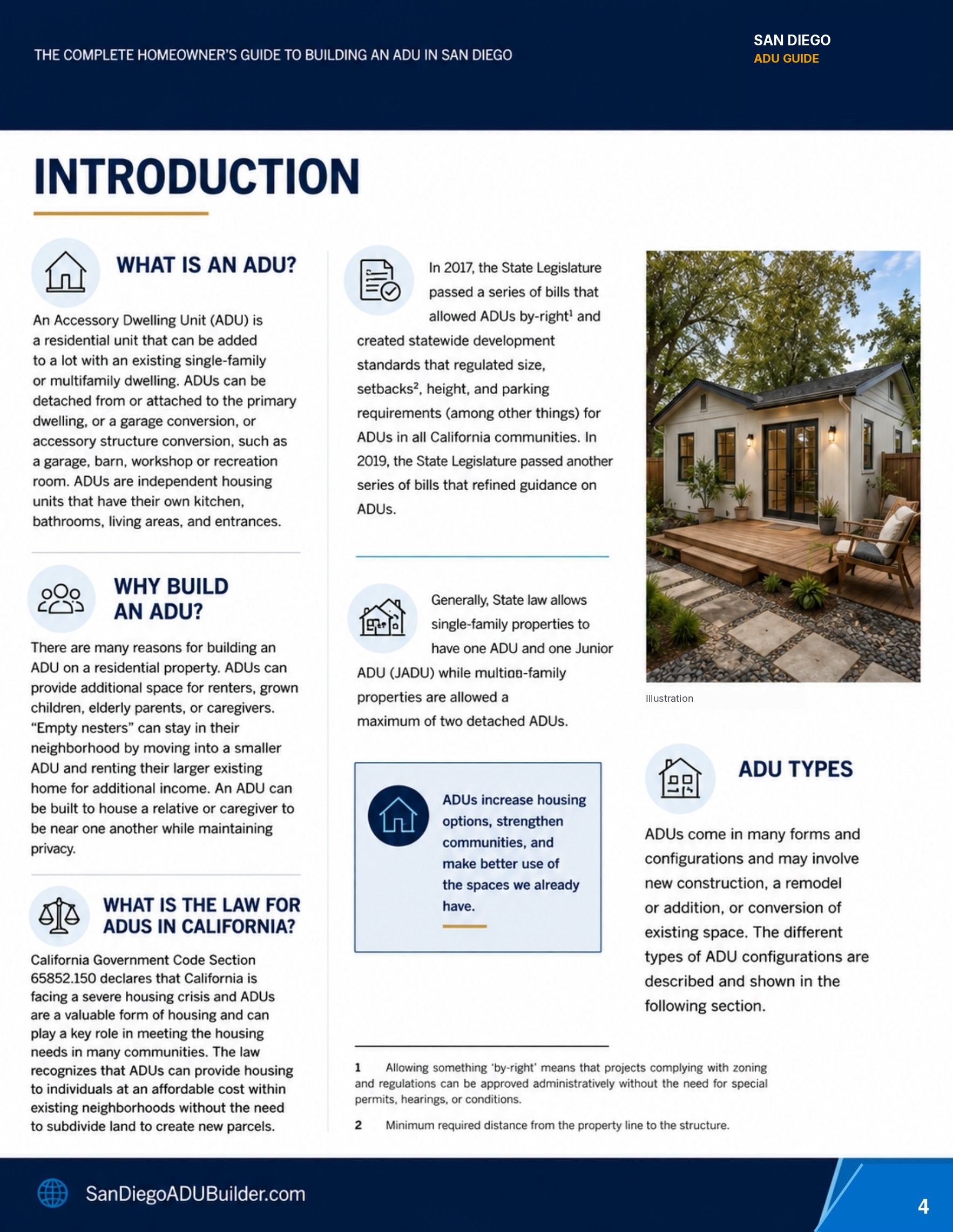 ADU handbook page 4, adapted from the County of San Diego